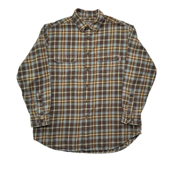 Woolrich Men's Plaid Cotton Flannel Button Up Shirt - Picture 1 of 13